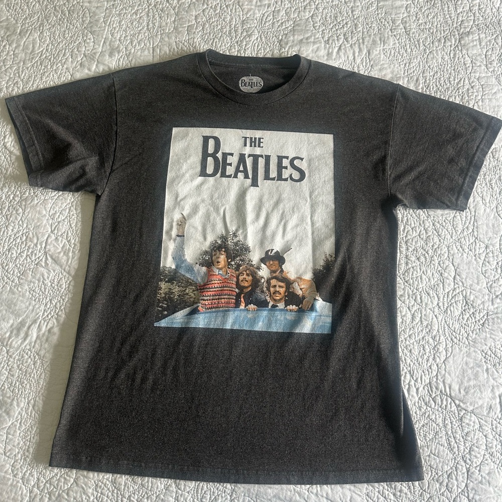 The Beatles Adult Short Sleeve Tee - Charcoal